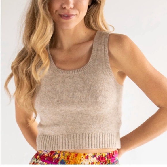 NWT, Natural Life Cropped Wool Blend Tank, Size Small - Picture 2 of 8